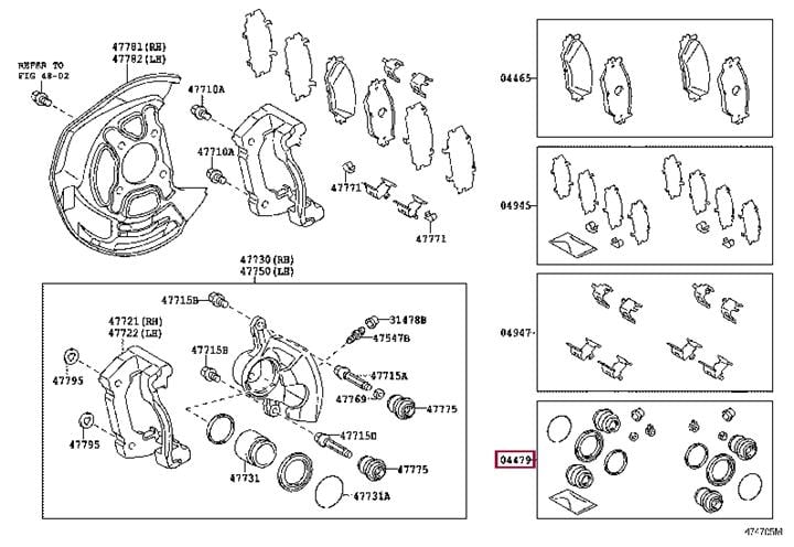 Toyota 04478-53020 Ремкомплект гальмівного супорта 0447853020: Купити у Польщі - Добра ціна на 2407.PL!