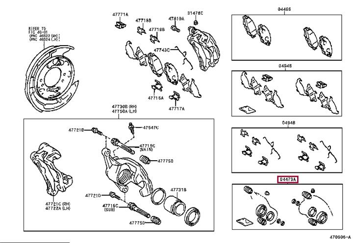 Toyota 04479-22130 Супорт 0447922130: Приваблива ціна - Купити у Польщі на 2407.PL!