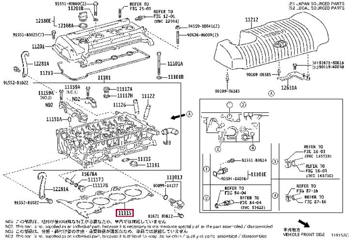 Toyota 11115-21091 Прокладка ГБЦ 1111521091: Купить в Польше - Отличная цена на 2407.PL!