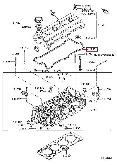 Toyota 11213-15050 Gasket, cylinder head cover 1121315050: Buy near me in Poland at 2407.PL - Good price!