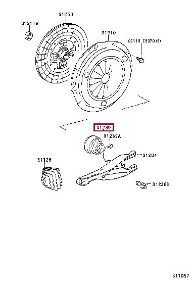 Toyota 31230-60220 Release bearing 3123060220: Buy near me in Poland at 2407.PL - Good price!