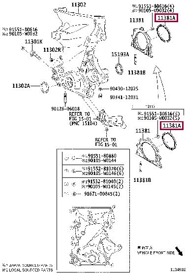 Toyota 90080-31067 Сальник валу колінчастого задній 9008031067: Приваблива ціна - Купити у Польщі на 2407.PL!