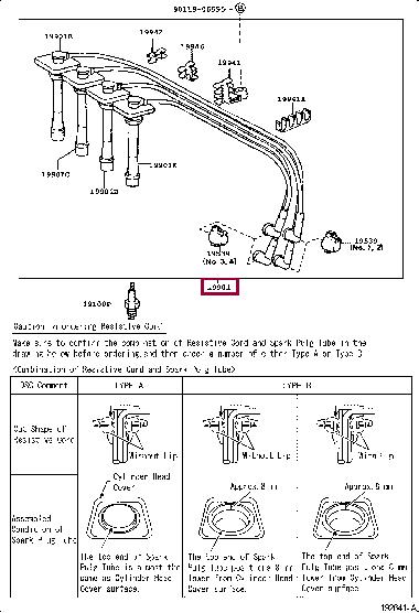 Toyota 90919-22399 Przewody wysokiego napięcia, komplet 9091922399: Dobra cena w Polsce na 2407.PL - Kup Teraz!