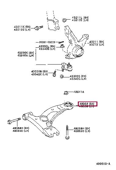 Toyota 48068-32081 Control Arm-/Trailing Arm Bush 4806832081: Buy near me in Poland at 2407.PL - Good price!