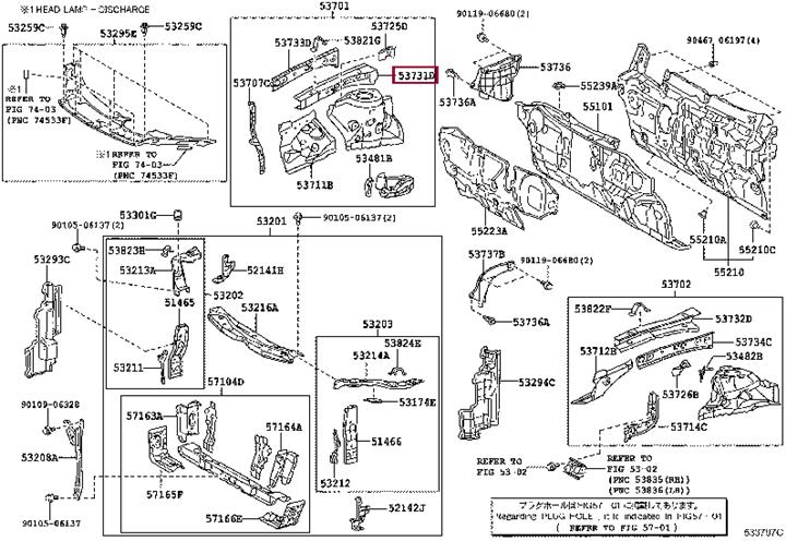 Toyota 53731-33090 Panel struktura 5373133090: Dobra cena w Polsce na 2407.PL - Kup Teraz!