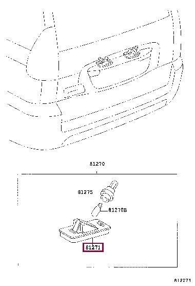 Toyota 81271-60330 Lens, license plate lamp 8127160330: Купить в Польше - Отличная цена на 2407.PL!