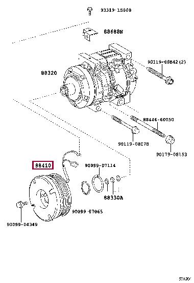 Toyota 88410-6A090 A/C Compressor Clutch Hub 884106A090: Buy near me at 2407.PL in Poland at an Affordable price!