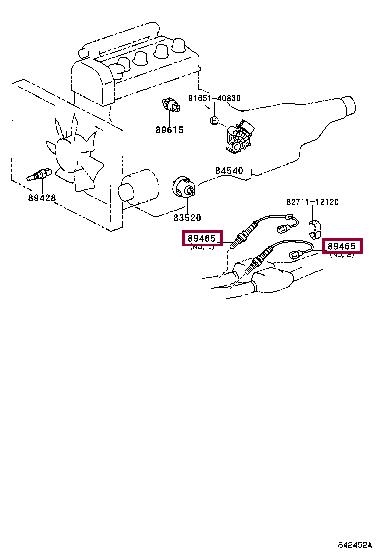 Toyota 89465-53080 Lambda sensor 8946553080: Buy near me in Poland at 2407.PL - Good price!