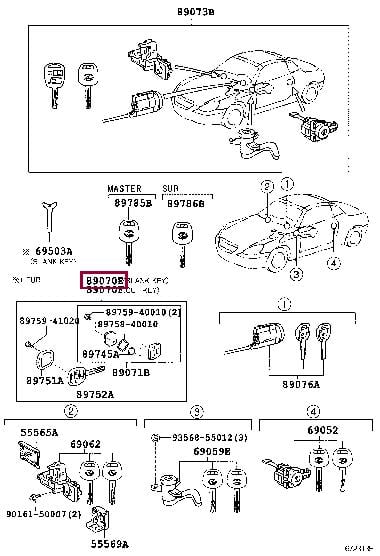 Toyota 89070-24191 Klucz 8907024191: Dobra cena w Polsce na 2407.PL - Kup Teraz!