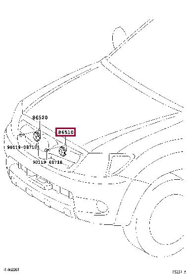 

sygnał dźwiękowy 865100k010 Toyota