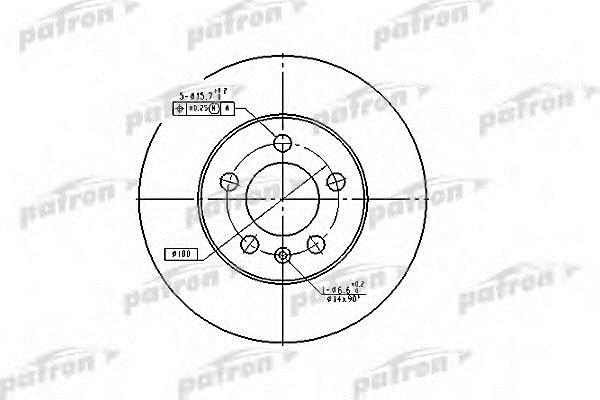 Patron PBD2803 Front brake disc ventilated PBD2803: Buy near me in Poland at 2407.PL - Good price!