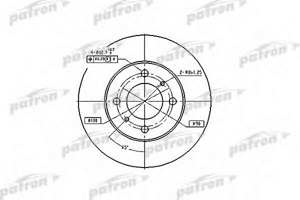 Patron PBD4022 Front brake disc ventilated PBD4022: Buy near me in Poland at 2407.PL - Good price!
