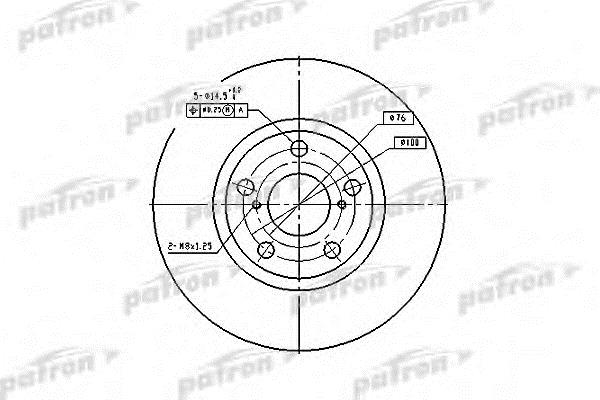 Patron PBD4046 Front brake disc ventilated PBD4046: Buy near me in Poland at 2407.PL - Good price!