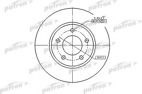 Patron PBD53002 Тормозной диск передний вентилируемый PBD53002: Купить в Польше - Отличная цена на 2407.PL!