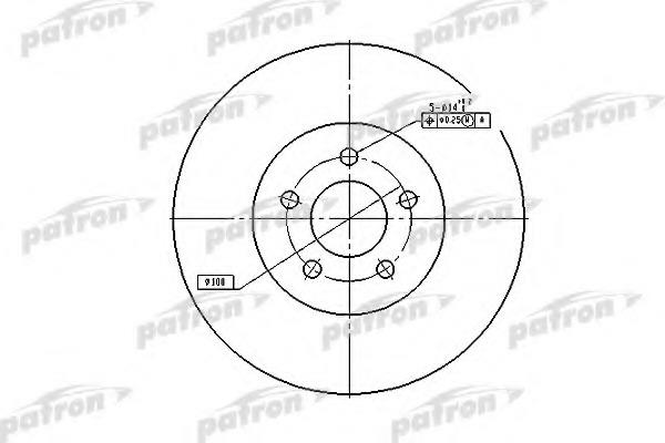 Patron PBD5381 Тормозной диск передний вентилируемый PBD5381: Отличная цена - Купить в Польше на 2407.PL!