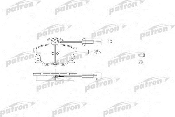 Patron PBP370 Тормозные колодки дисковые, комплект PBP370: Отличная цена - Купить в Польше на 2407.PL!