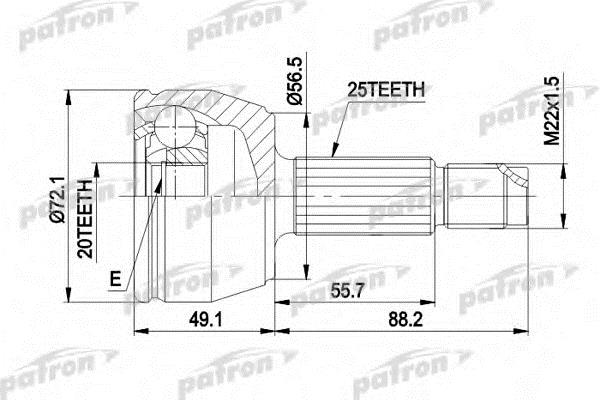 Patron PCV1283 CV joint PCV1283: Buy near me at 2407.PL in Poland at an Affordable price!