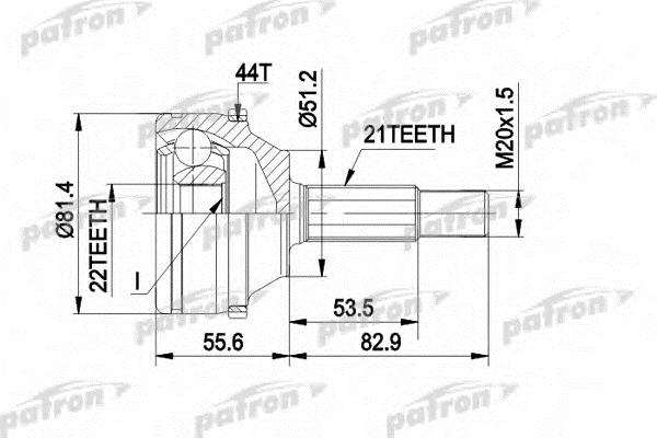 Patron PCV1310 Шарнір рівних кутових швидкостей (ШРКШ) PCV1310: Приваблива ціна - Купити у Польщі на 2407.PL!