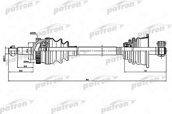 Patron PDS1601 CV joint PDS1601: Buy near me in Poland at 2407.PL - Good price!