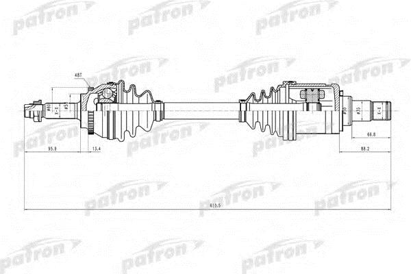 Patron PDS9107 Drive shaft PDS9107: Buy near me in Poland at 2407.PL - Good price!