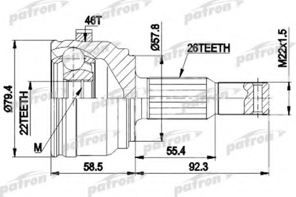 Patron PCV9117A CV joint PCV9117A: Buy near me in Poland at 2407.PL - Good price!