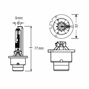 Osram 66250CLC Xenon lamp D2R 85V 35W 66250CLC: Buy near me in Poland at 2407.PL - Good price!