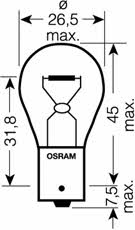 Лампа накаливания P21W 12V 21W Osram 7506-02B