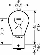 Osram 7511-02B Лампа накаливания P21W 24V 21W 751102B: Купить в Польше - Отличная цена на 2407.PL!