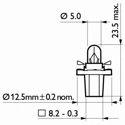 Żarówka BAX 12V 1,2W Philips 12598CP