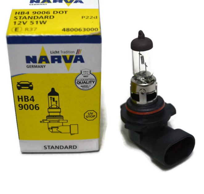 Лампа галогенна Narva Standard 12В HB4 51Вт Narva 480063000