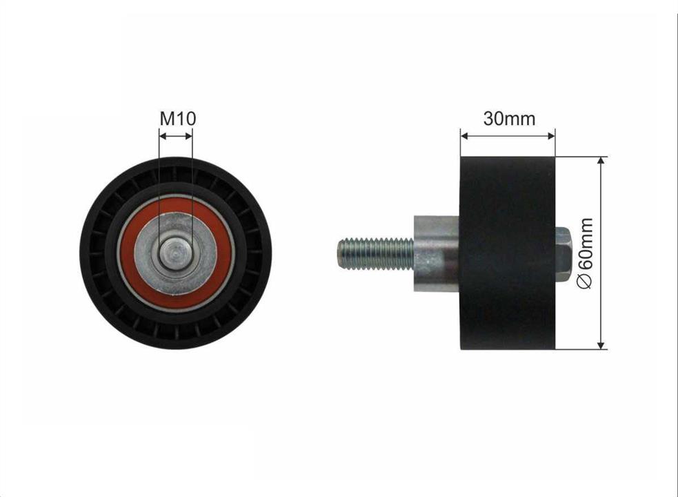 Caffaro 127-10 Tensioner pulley, timing belt 12710: Buy near me in Poland at 2407.PL - Good price!
