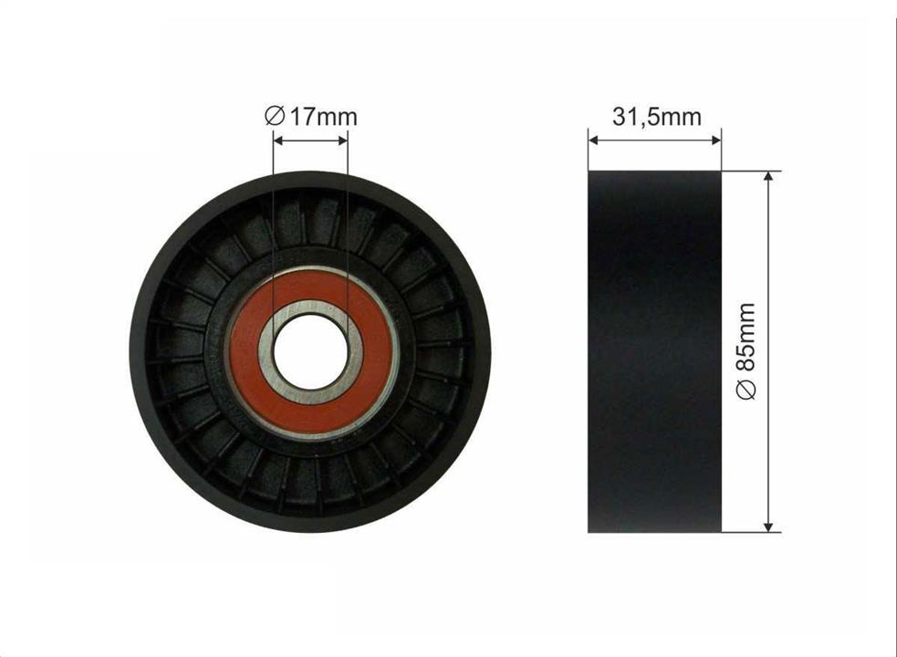 Caffaro 188-00 V-ribbed belt tensioner (drive) roller 18800: Buy near me in Poland at 2407.PL - Good price!