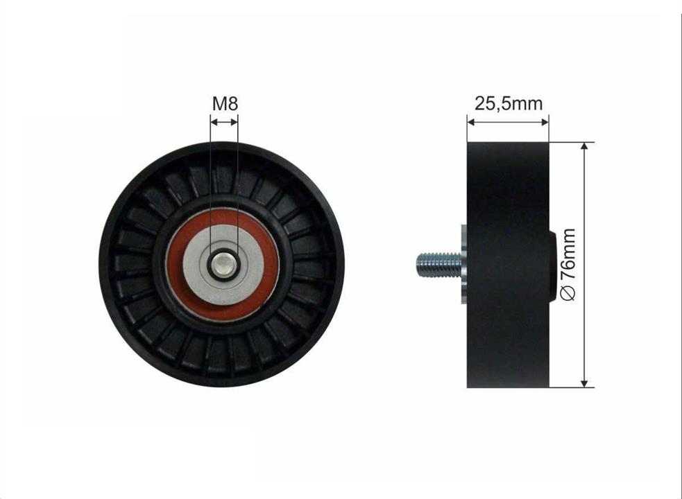 Caffaro 200-98 V-ribbed belt tensioner (drive) roller 20098: Buy near me in Poland at 2407.PL - Good price!