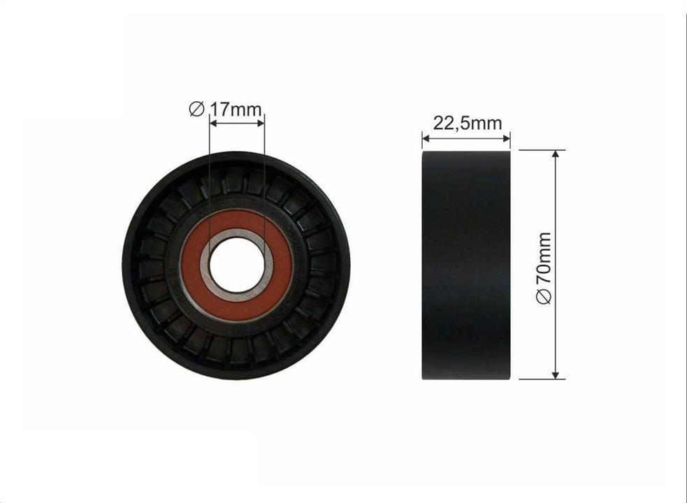 Caffaro 235-00 V-ribbed belt tensioner (drive) roller 23500: Buy near me in Poland at 2407.PL - Good price!