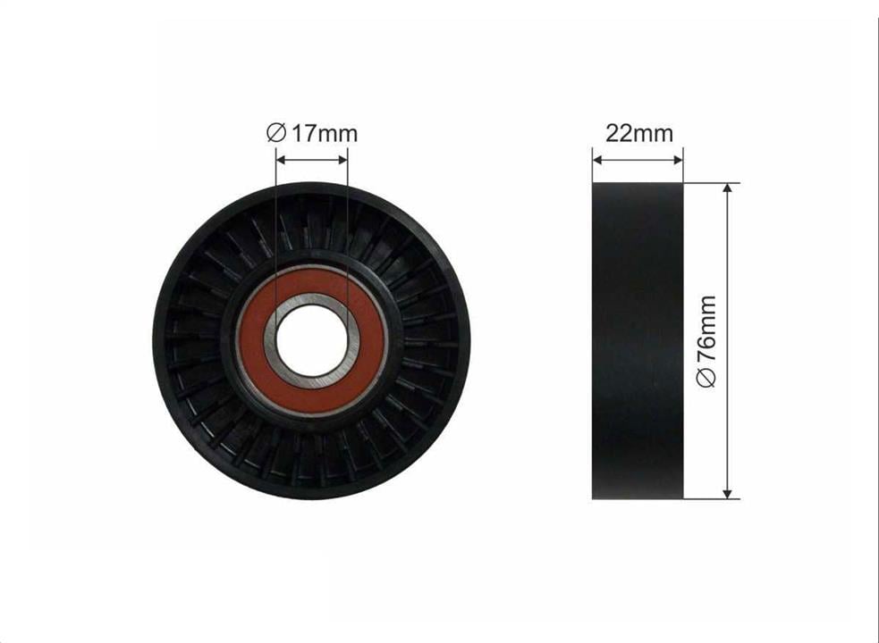 Caffaro 260-00 V-ribbed belt tensioner (drive) roller 26000: Buy near me in Poland at 2407.PL - Good price!