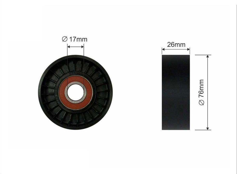 Caffaro 283-00 V-ribbed belt tensioner (drive) roller 28300: Buy near me in Poland at 2407.PL - Good price!
