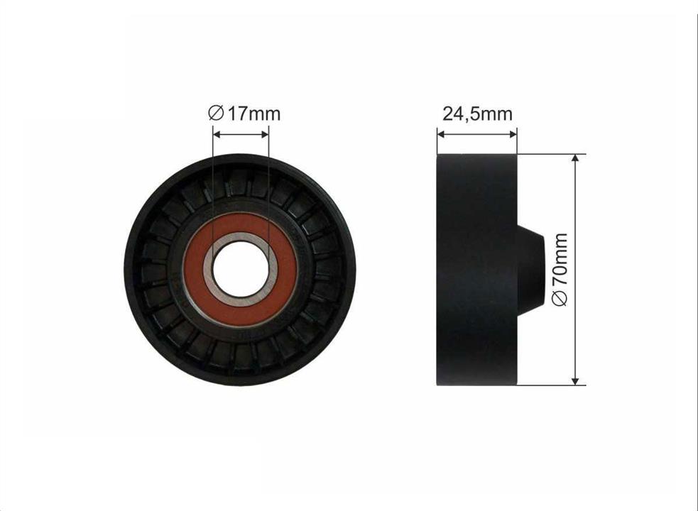 Caffaro 341-00 V-ribbed belt tensioner (drive) roller 34100: Buy near me in Poland at 2407.PL - Good price!
