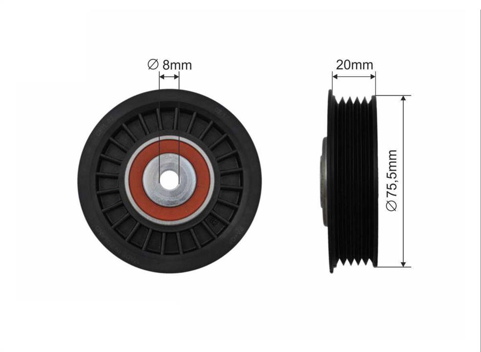 Caffaro 346-22 V-ribbed belt tensioner (drive) roller 34622: Buy near me in Poland at 2407.PL - Good price!