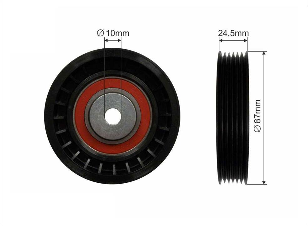 Caffaro 355-99 V-ribbed belt tensioner (drive) roller 35599: Buy near me in Poland at 2407.PL - Good price!