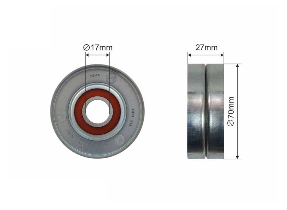 Caffaro 377-00 Bypass roller 37700: Buy near me in Poland at 2407.PL - Good price!