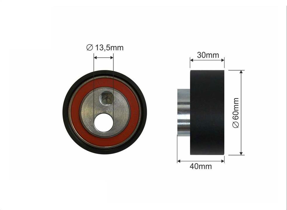 Caffaro 430-140 Tensioner pulley, timing belt 430140: Buy near me in Poland at 2407.PL - Good price!