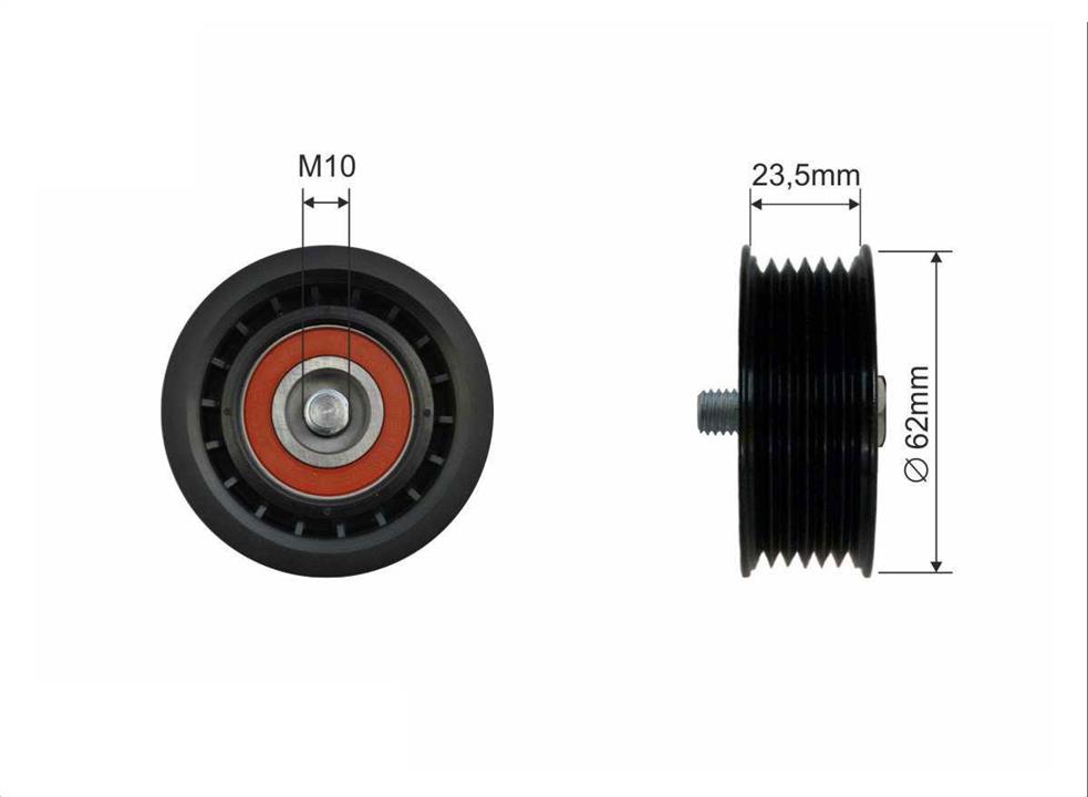 Caffaro 500010 V-ribbed belt tensioner (drive) roller 500010: Buy near me in Poland at 2407.PL - Good price!