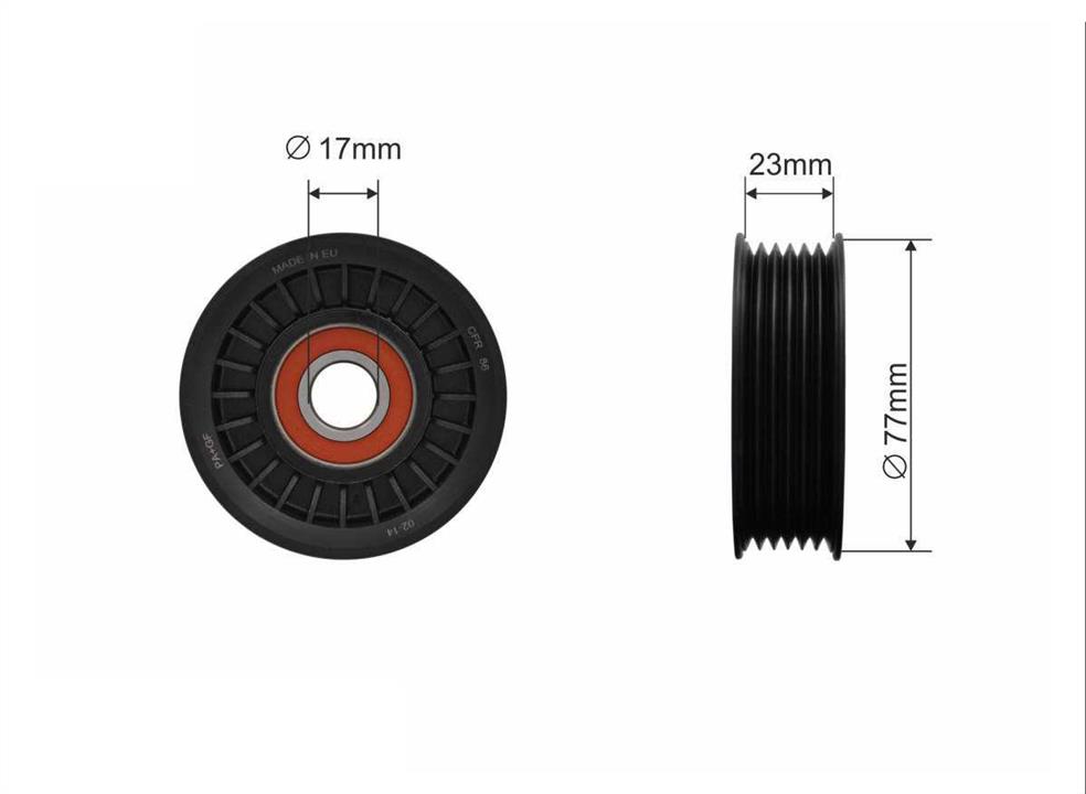 Caffaro 500076 V-ribbed belt tensioner (drive) roller 500076: Buy near me in Poland at 2407.PL - Good price!