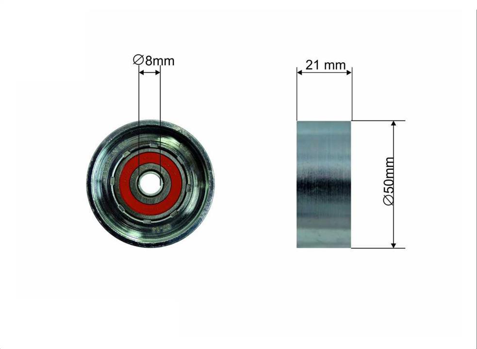 Caffaro 500133 Tensioner pulley, timing belt 500133: Buy near me in Poland at 2407.PL - Good price!