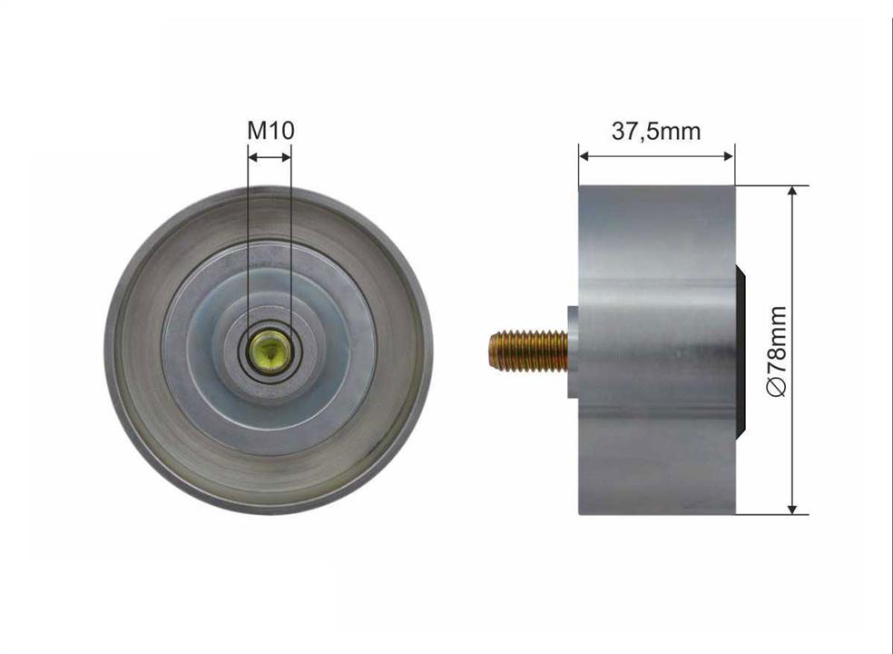 Caffaro 500171 Ролик обвідний ременя поліклинового (приводного) 500171: Приваблива ціна - Купити у Польщі на 2407.PL!