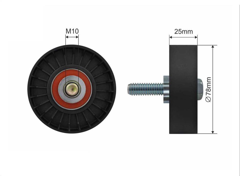 Caffaro 500176 V-ribbed belt tensioner (drive) roller 500176: Buy near me in Poland at 2407.PL - Good price!