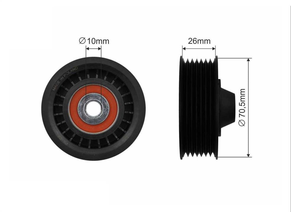 Caffaro 500250 Idler Pulley 500250: Buy near me at 2407.PL in Poland at an Affordable price!
