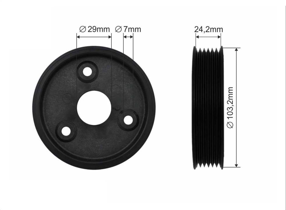Caffaro 500322 Power Steering Pulley 500322: Buy near me in Poland at 2407.PL - Good price!
