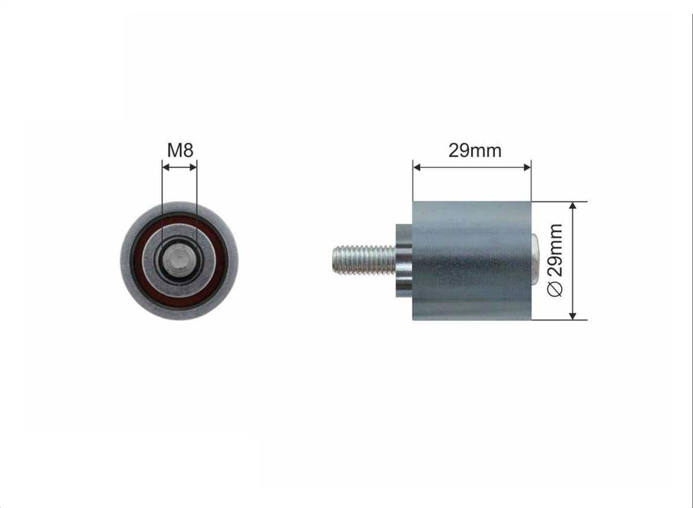 Caffaro 500443 Tensioner pulley, timing belt 500443: Buy near me in Poland at 2407.PL - Good price!