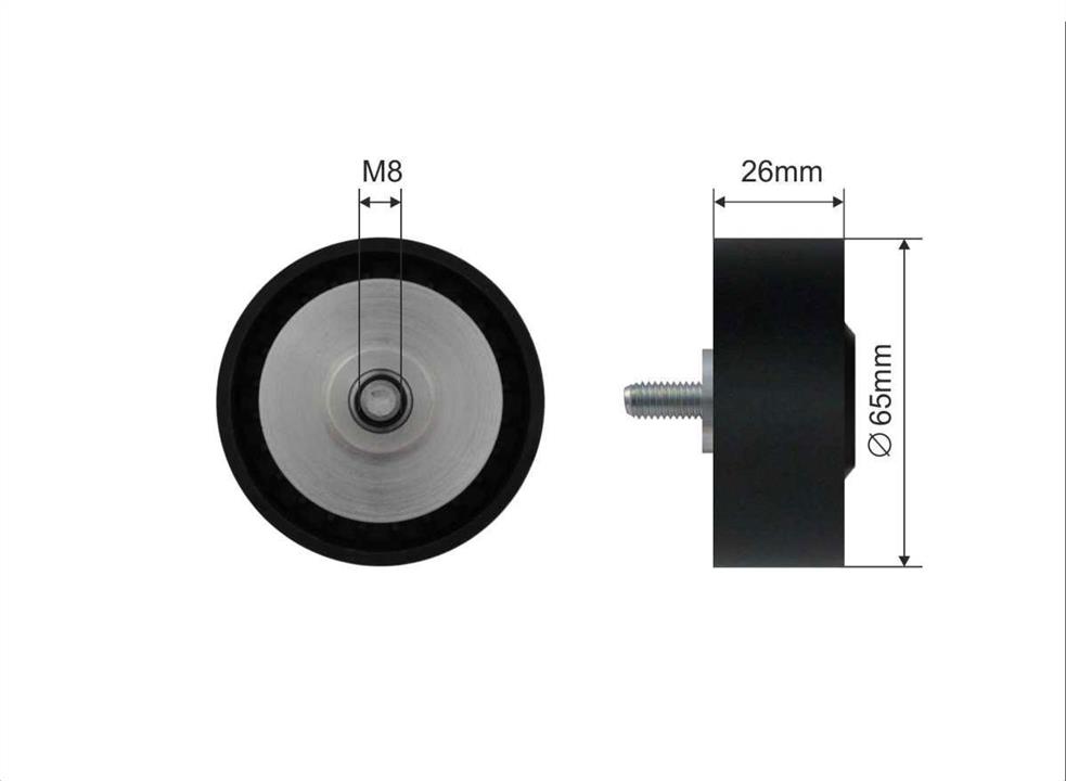 Caffaro 500542 Deflection/guide pulley, v-ribbed belt 500542: Buy near me in Poland at 2407.PL - Good price!